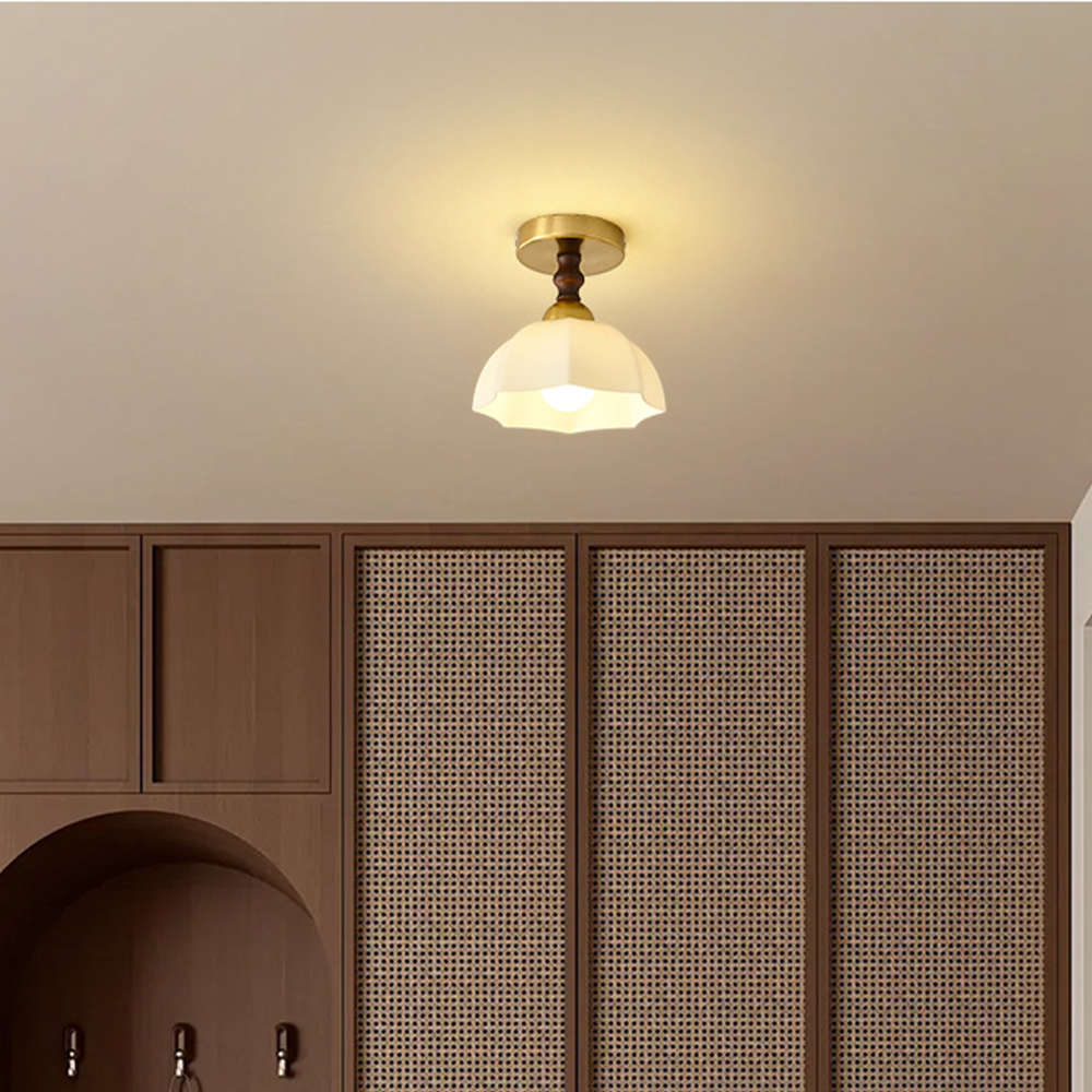 Modern White Globe  Hallway Ceiling Lighting