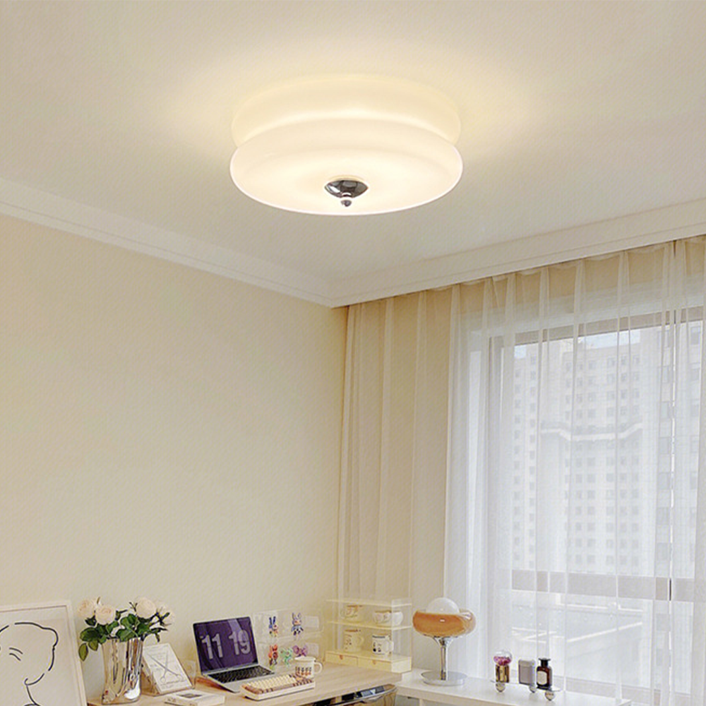 Art LED Glass Flush Mount Ceiling Lights -Homdiy