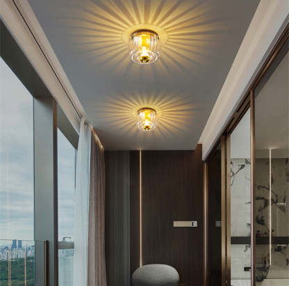 Contemporary Simple Mini Clear Glass Ceiling Light