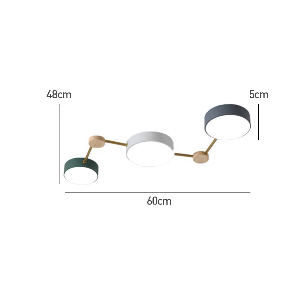 Simple Nordic Iron LED White Bedroom Ceiling Lights