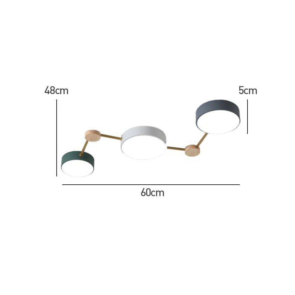 Simple Nordic Iron LED White Bedroom Ceiling Lights