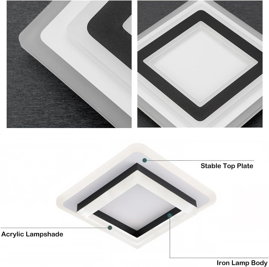 Geometric Square Hallway LED Ceiling Lights
