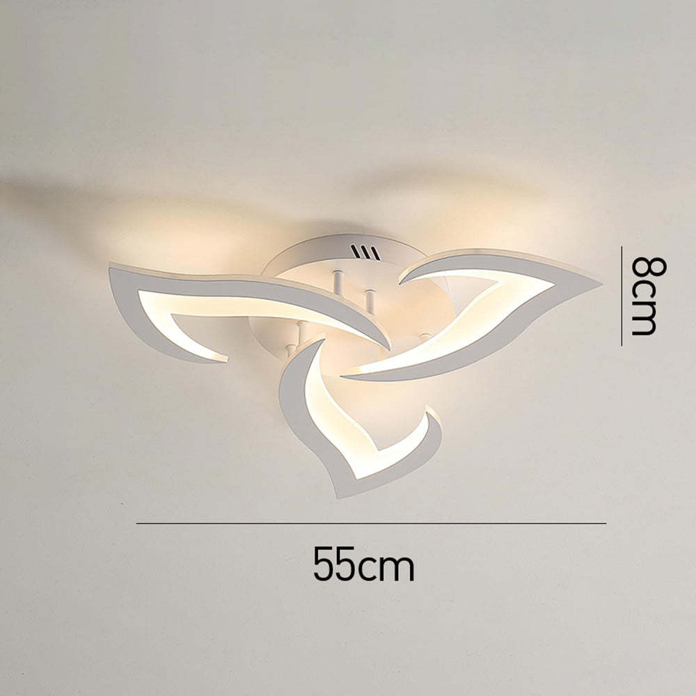 Modern Flower Shape Iron LED Ceiling Light For Bedroom