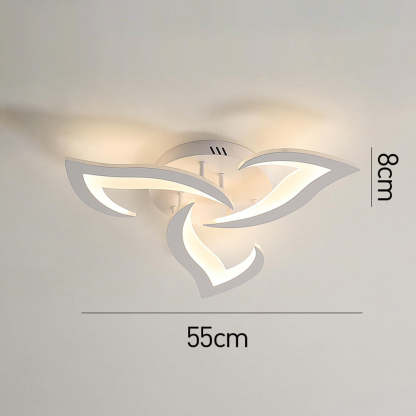 Modern Flower Shape Iron LED Ceiling Light For Bedroom