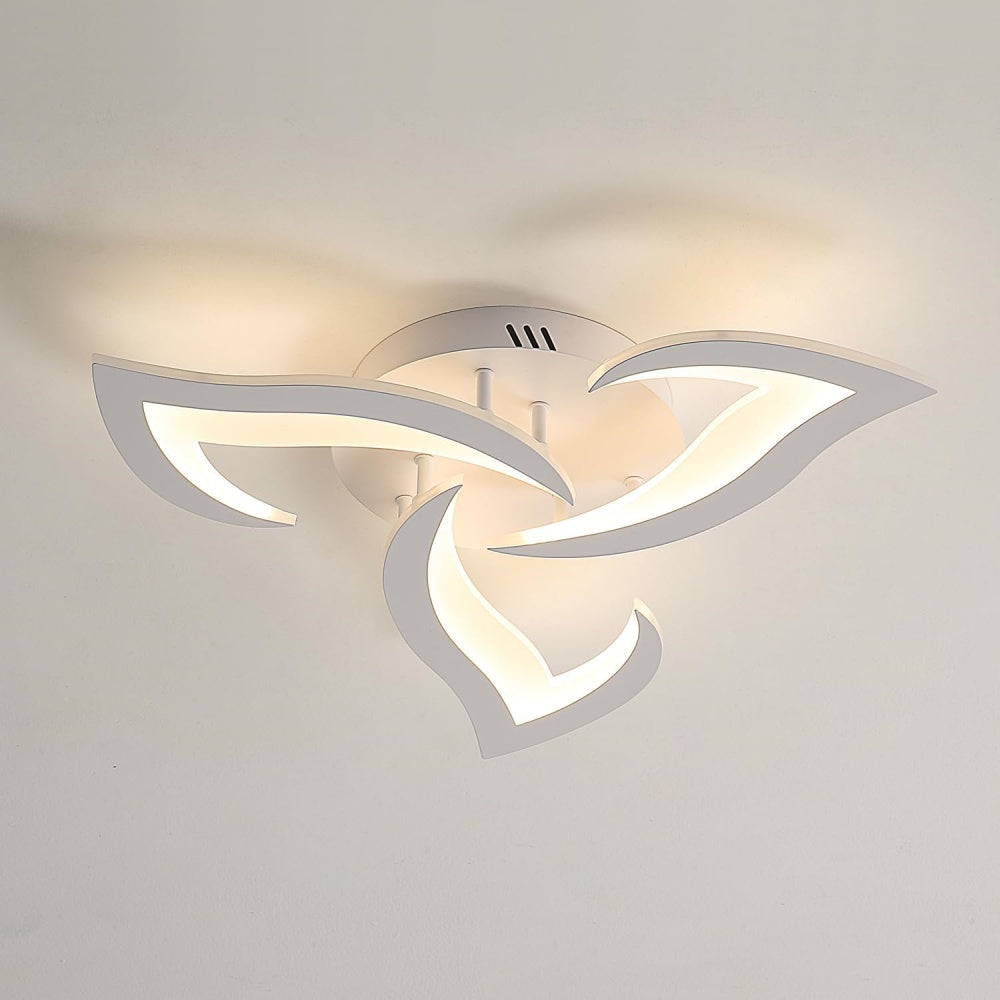 Modern Flower Shape Iron LED Ceiling Light For Bedroom
