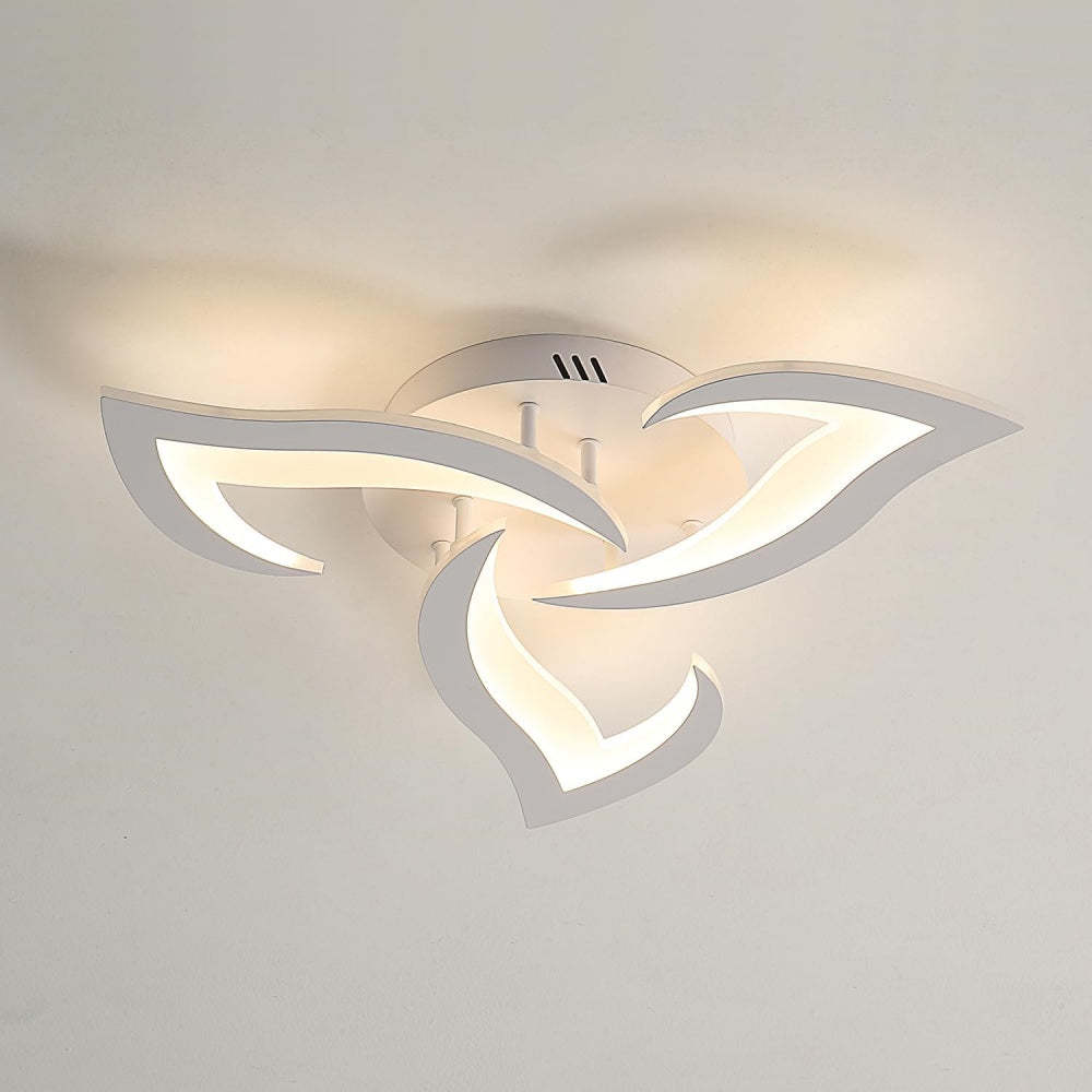 Modern Flower Shape Iron LED Ceiling Light For Bedroom