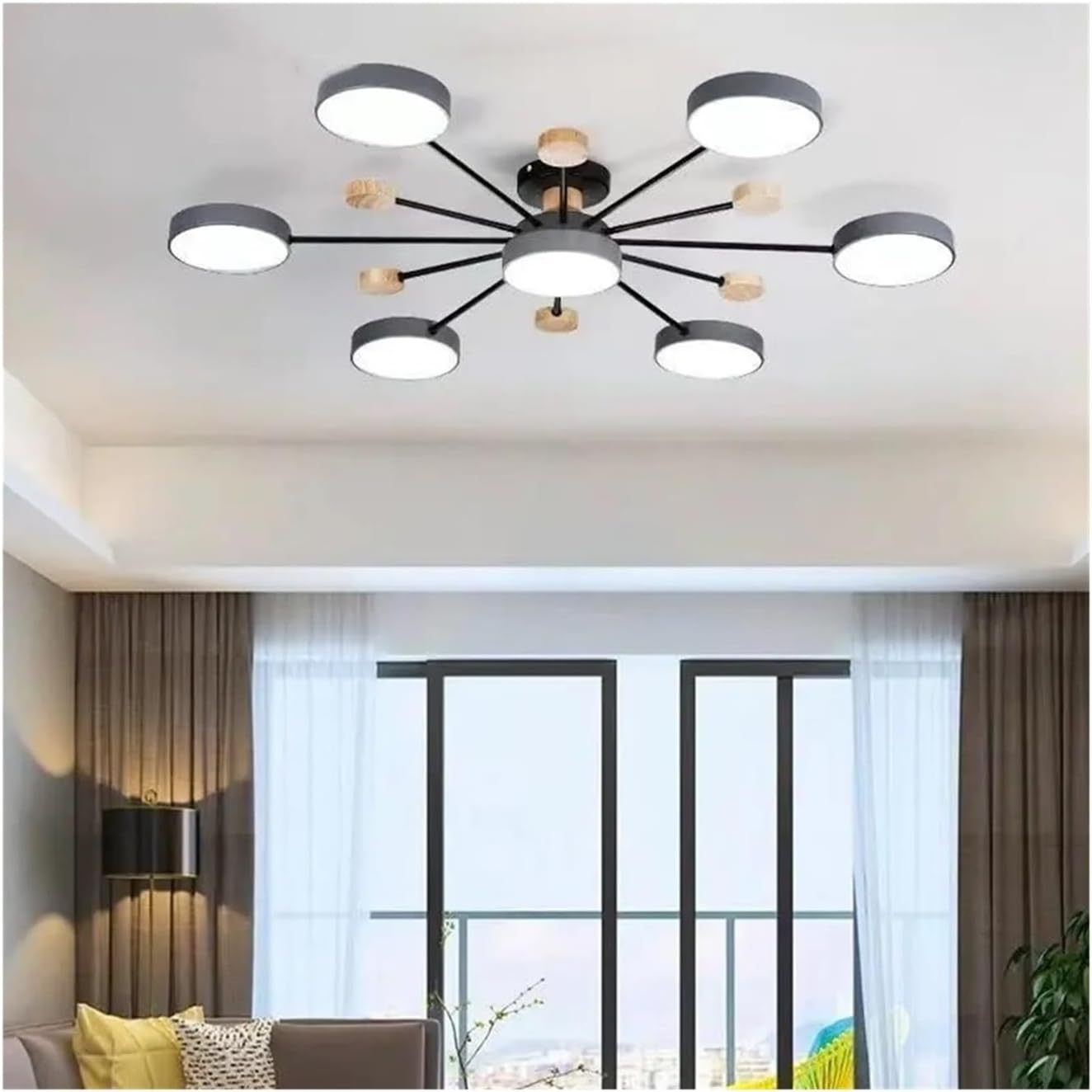 Modern Semi Flush Mounted LED Ceiling Lights for Living Room