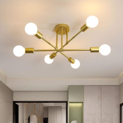 Semi Flush Mount Iron Bedroom Ceiling Lights
