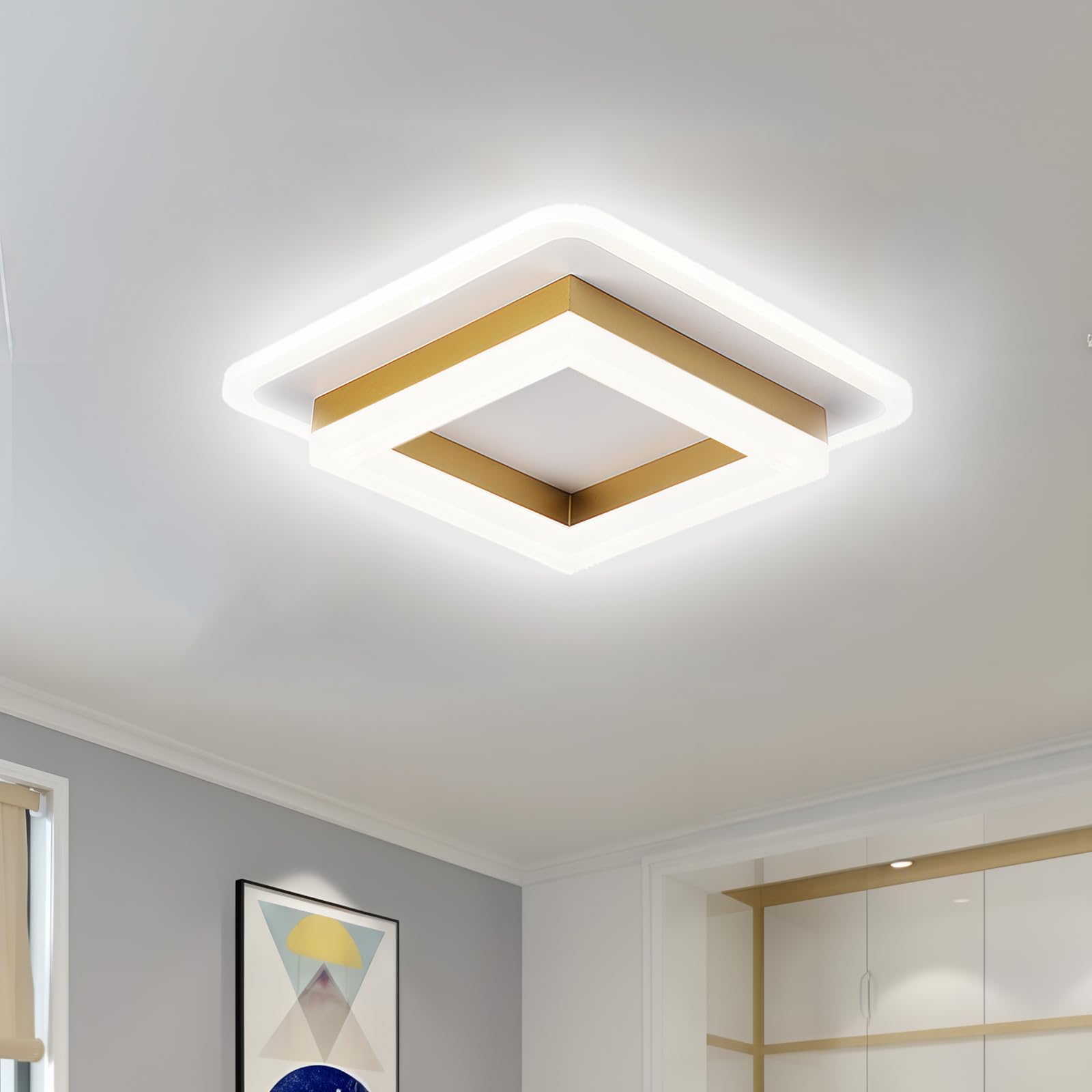 Geometric Square Hallway LED Ceiling Lights