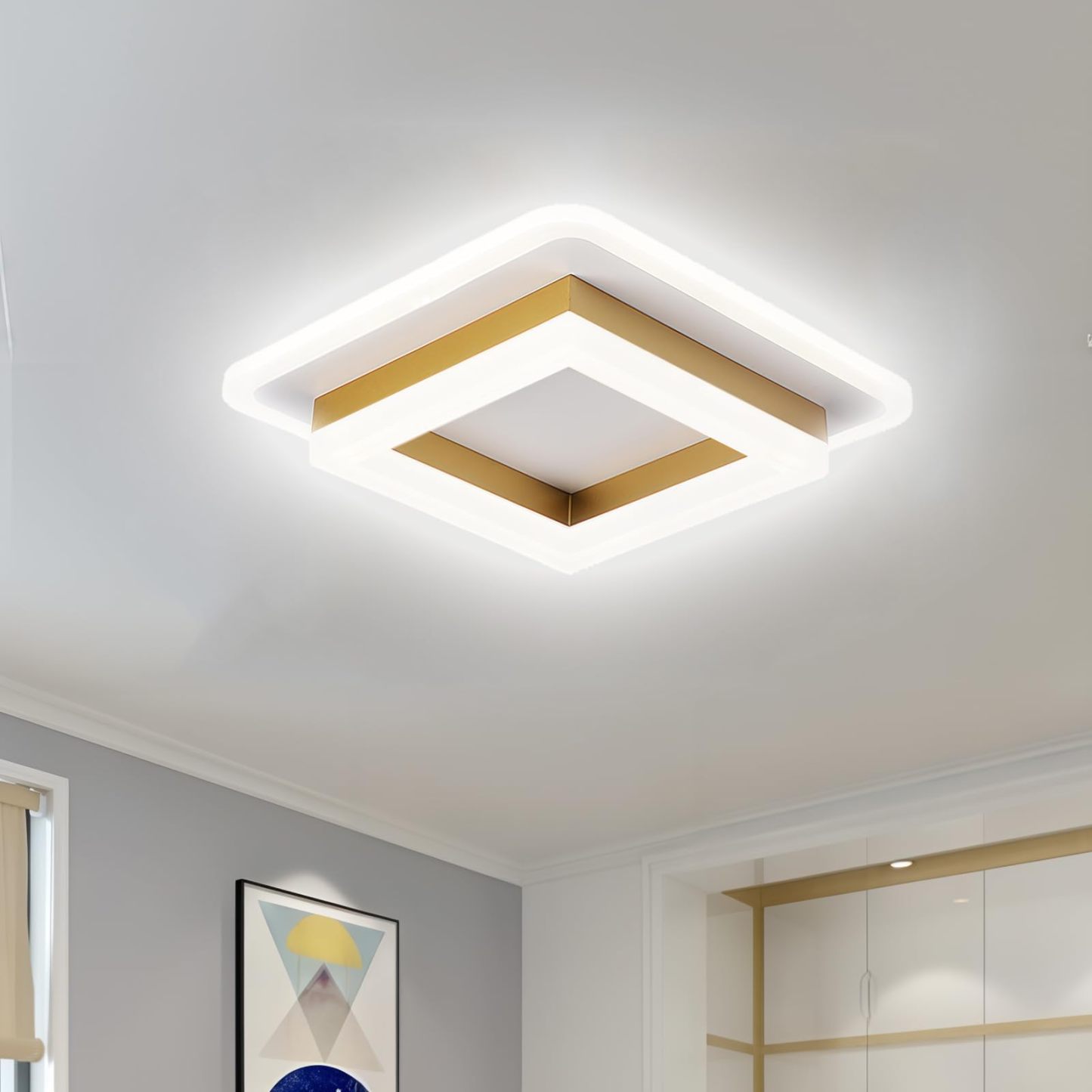Geometric Square Hallway LED Ceiling Lights