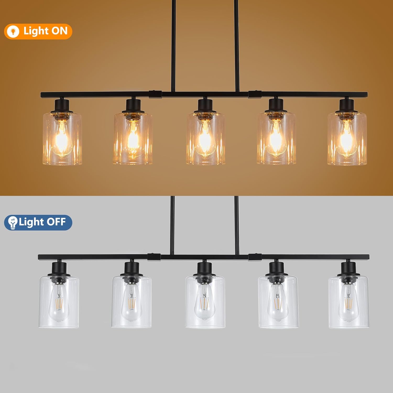 Industrial Black Ceiling Lights For Kitchen Island