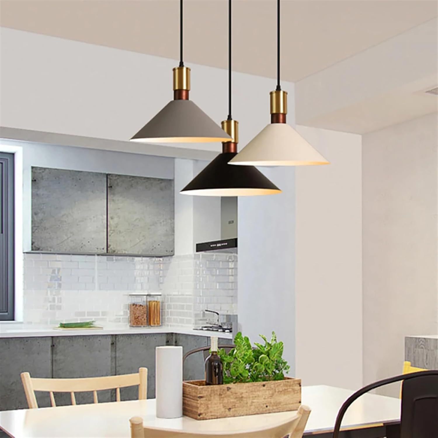 Minimalist Iron Round Kitchen Pendant Lights