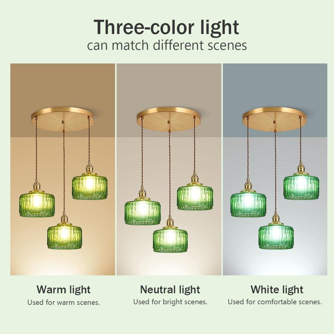 Retro Short Cylinder Wavy Glass Pendant Light -Homdiy