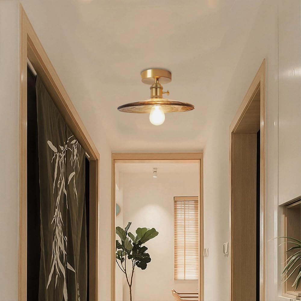 Antique Simple Glass Ceiling Lighting For Bedroom