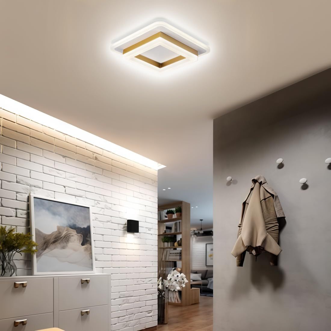 Geometric Square Hallway LED Ceiling Lights