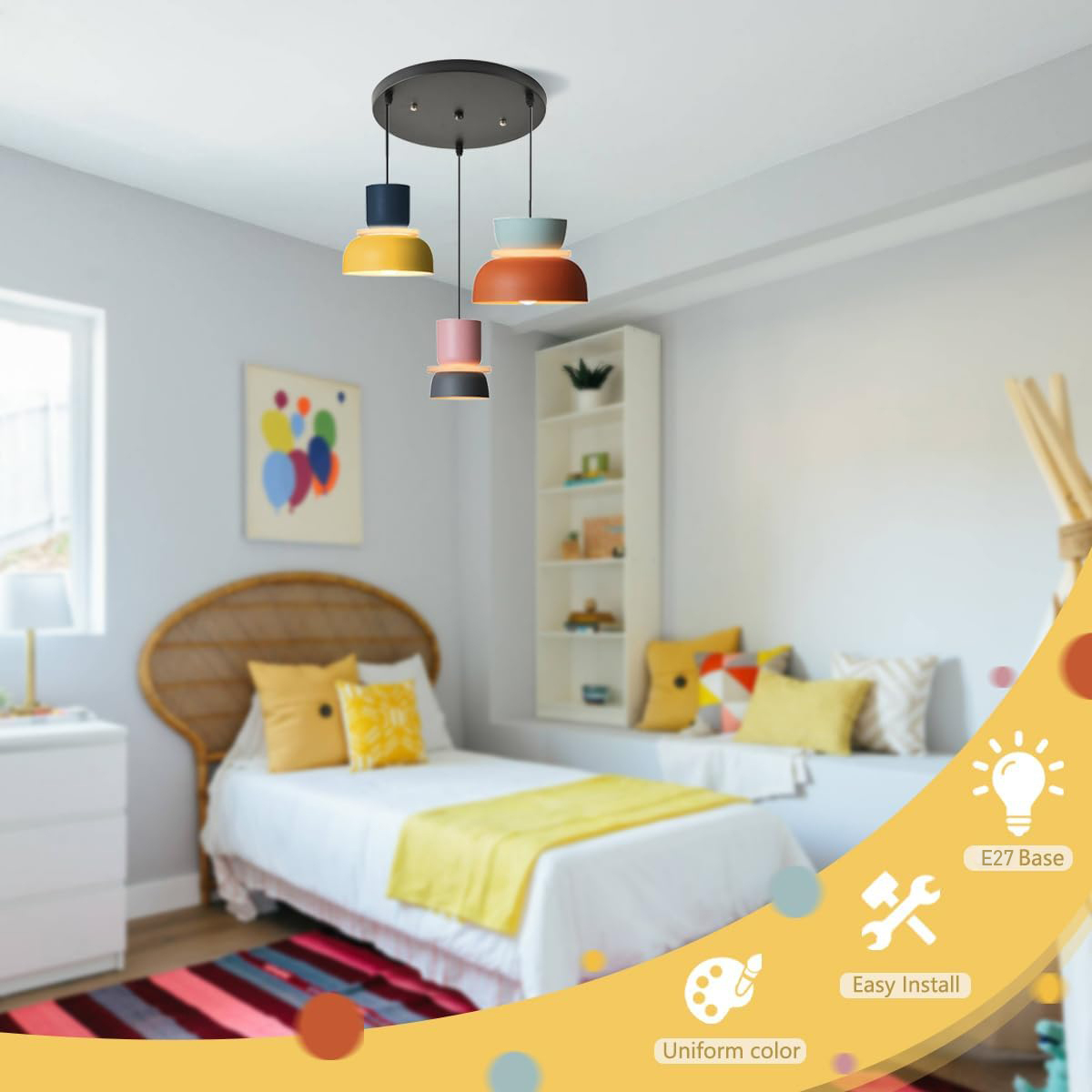 Modern Macaron Triple Pendant Light For Kitchen Island