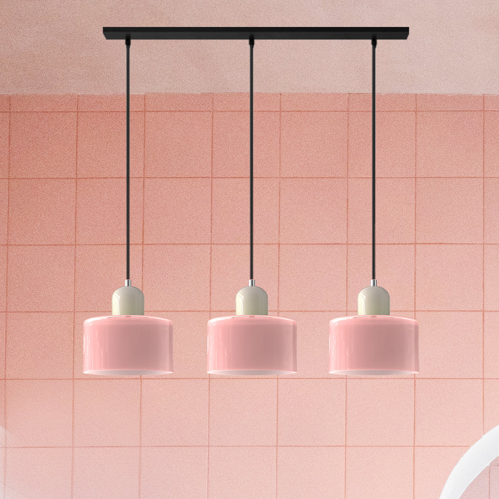 Contemporary 3-Heads Glass Pendant Light For Kitchen