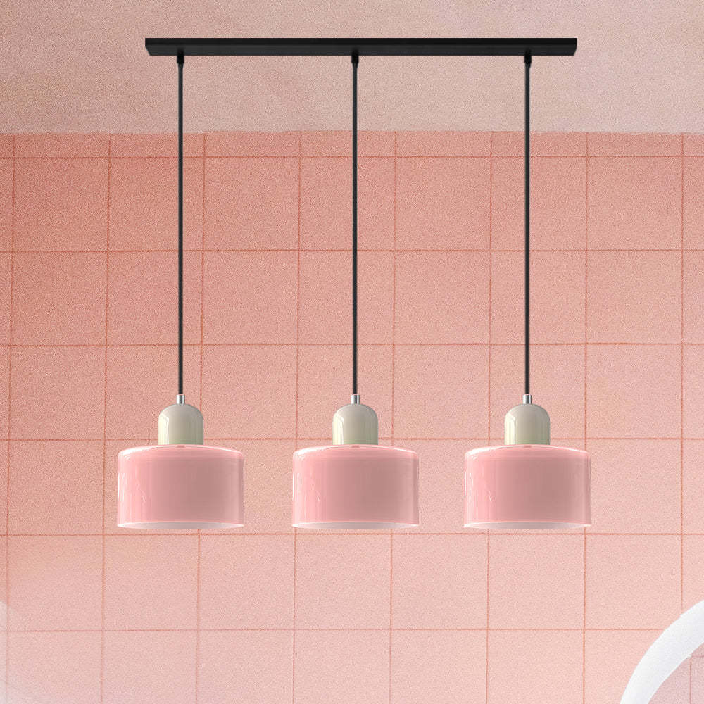 Contemporary 3-Heads Glass Pendant Light For Kitchen