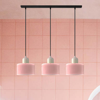 Contemporary 3-Heads Glass Pendant Light For Kitchen