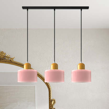 Contemporary 3-Heads Glass Pendant Light For Kitchen