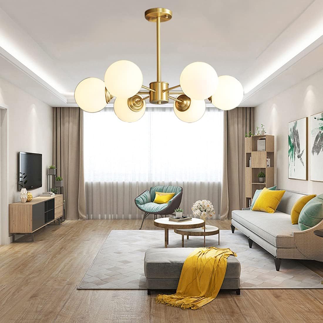 Modern Gold Luxury Brass Chandelier Light For Bedroom