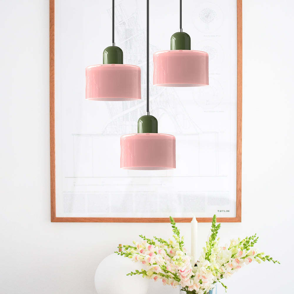 Homdiy Pendant Light Contemporary 3-Heads Glass Pendant Lighting For Kitchen