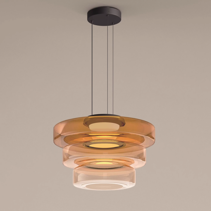 Modern Designer Style Creative Glass Pendant Round Hanging Lighting -Homdiy