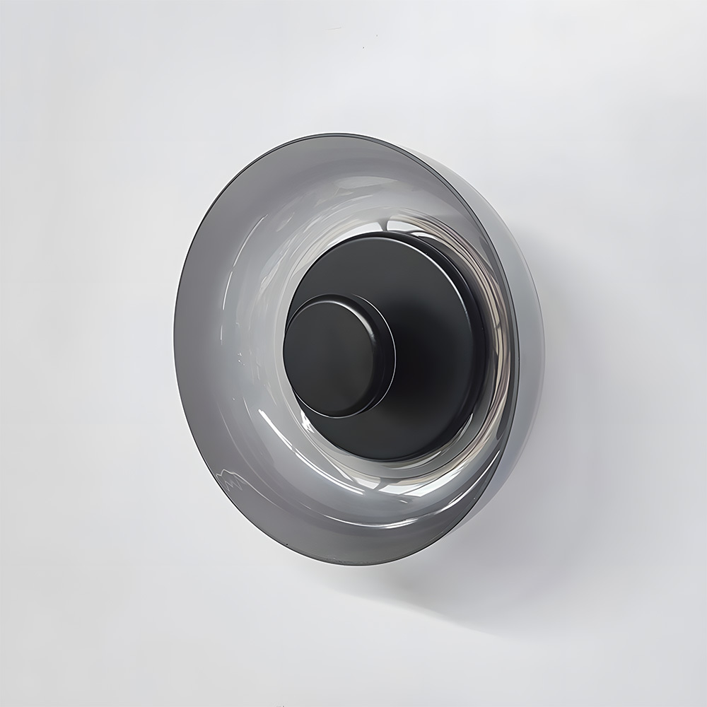 Modern Industrial Glass Wall Lights Pairs For Bedroom