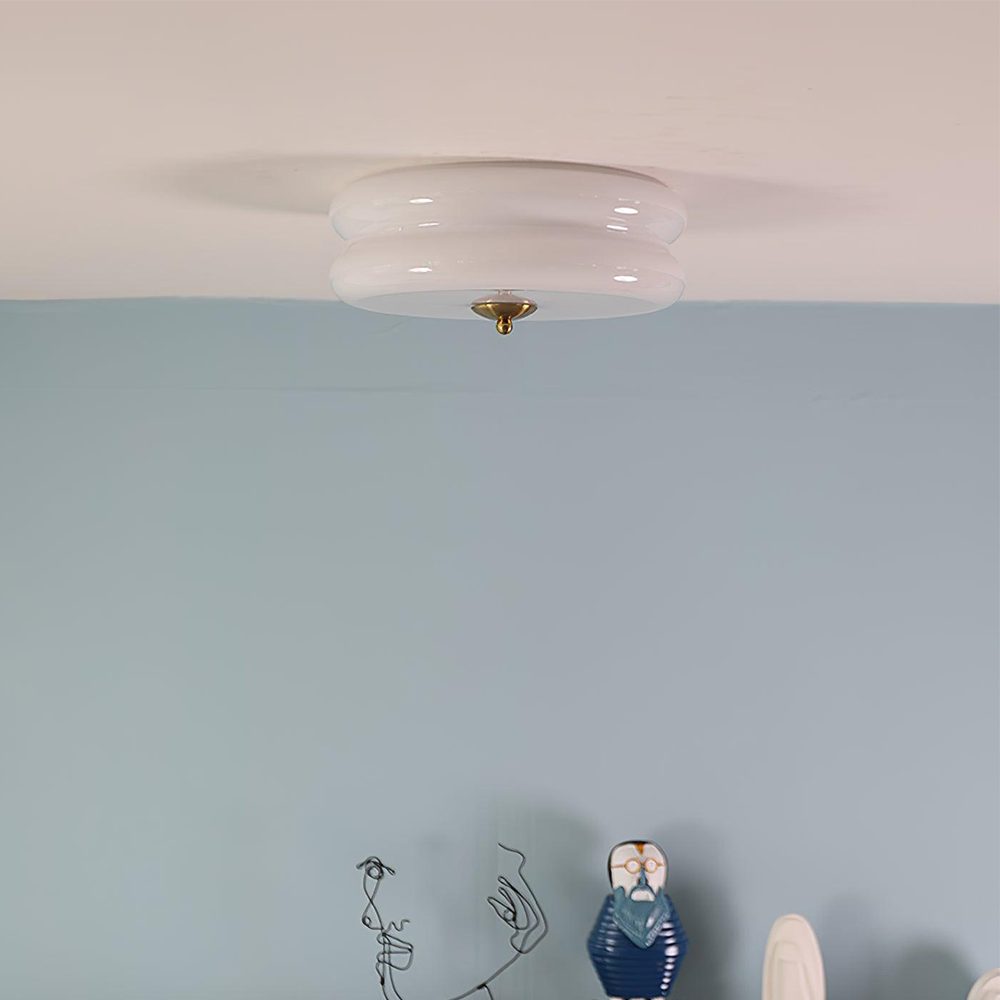 Art LED Glass Flush Mount Ceiling Lights -Homdiy