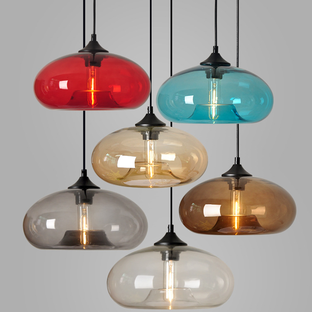 Vintage Glass Dining Room Kitchen Pendant Lights