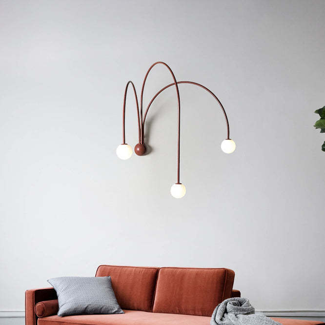 Decor Led Iron wall lamp Modern Living Room Glass Wall Light -Homdiy