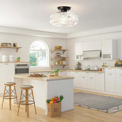 Luxury Metal Glass Round Ceiling Light