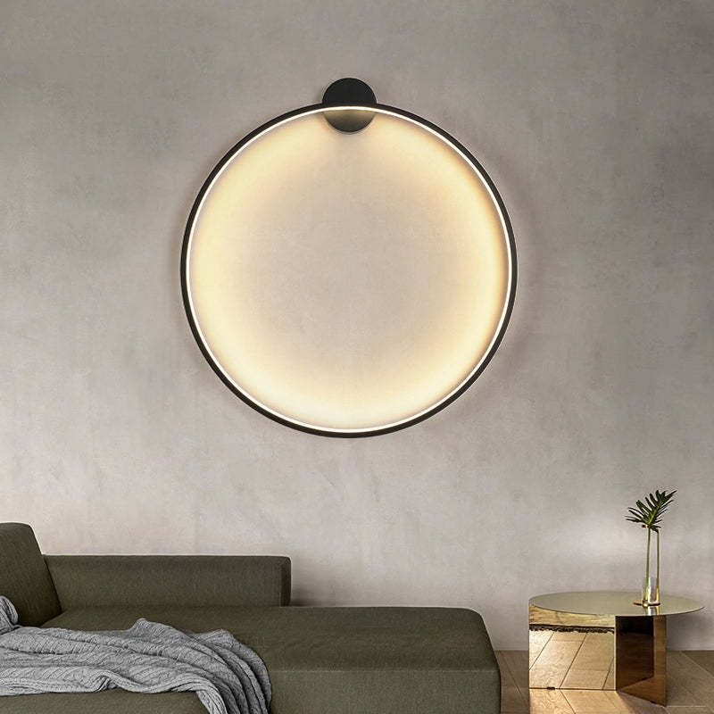 Minimalist Circle Background Decoration Wall Light -Homdiy