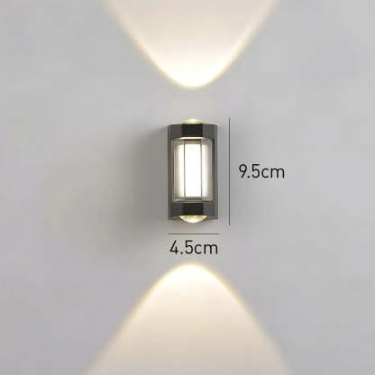 LED Waterproof Up and Down Black Outdoor Wall Lighting