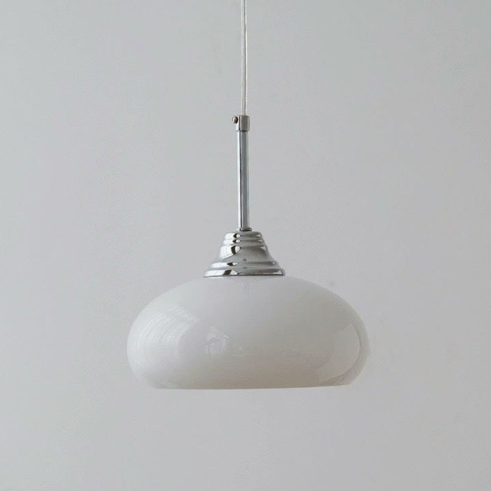 Contemporary Round White Bedside Pendant Lights
