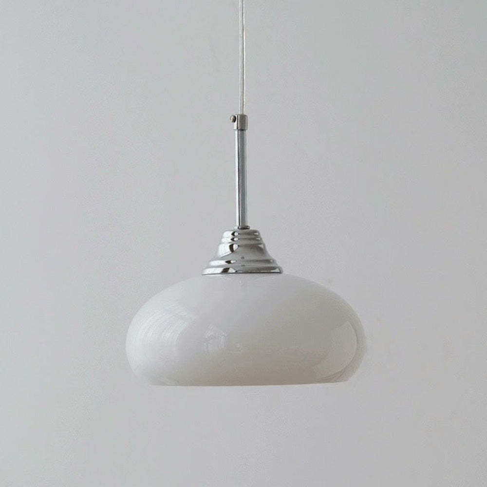 Contemporary Round White Bedside Pendant Lights