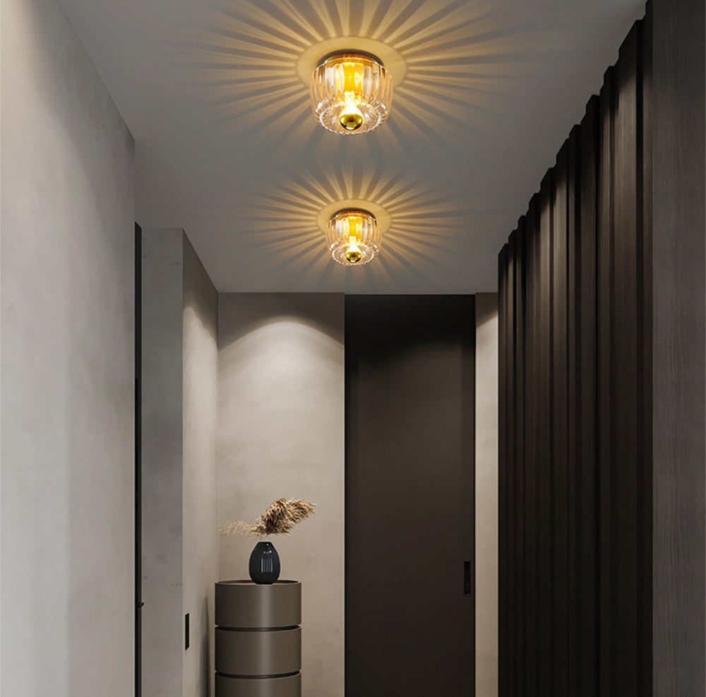 Contemporary Simple Mini Clear Glass Ceiling Light