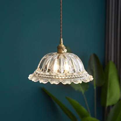Vintage Glass Globe Pendant Light For Bedroom