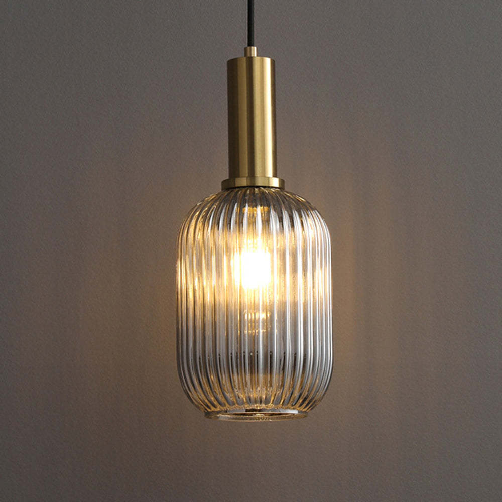 Retro Lantern Shape Stained Glass Pendant Light -Homdiy