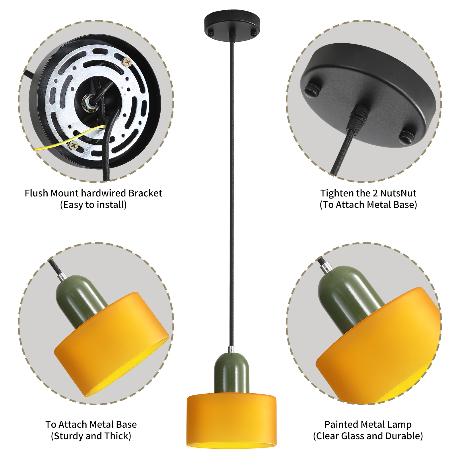 Vintage Glass Pendant Light For Dining Room