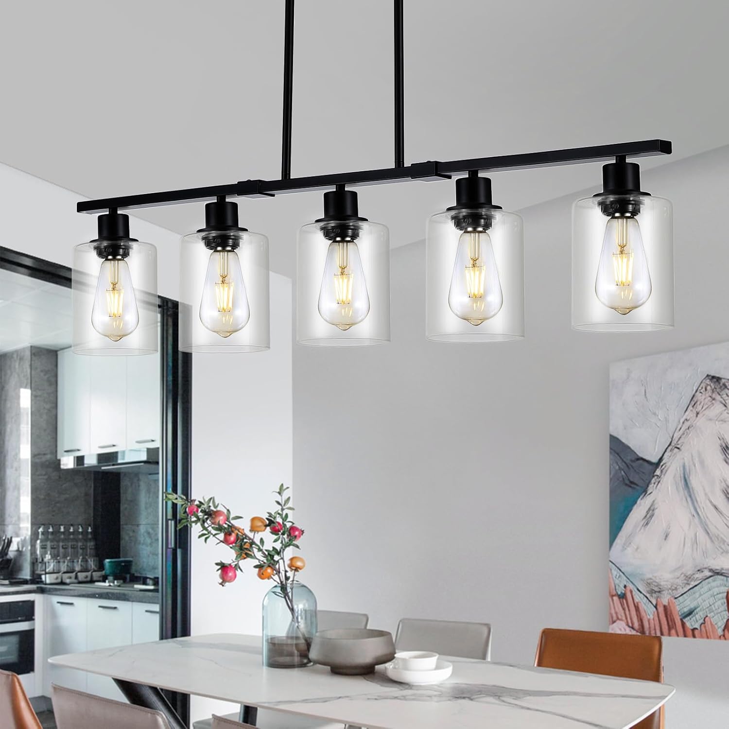 Industrial Black Ceiling Lights For Kitchen Island