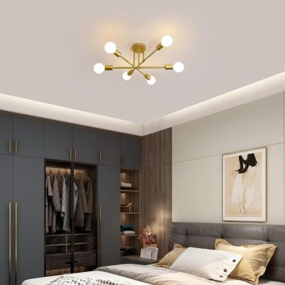 Semi Flush Mount Iron Bedroom Ceiling Lights