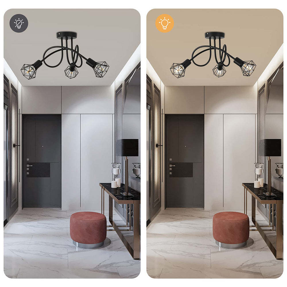 Industrial Stylish Refined Iron Living Room Ceiling Lights