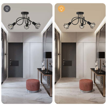 Industrial Stylish Refined Iron Living Room Ceiling Lights