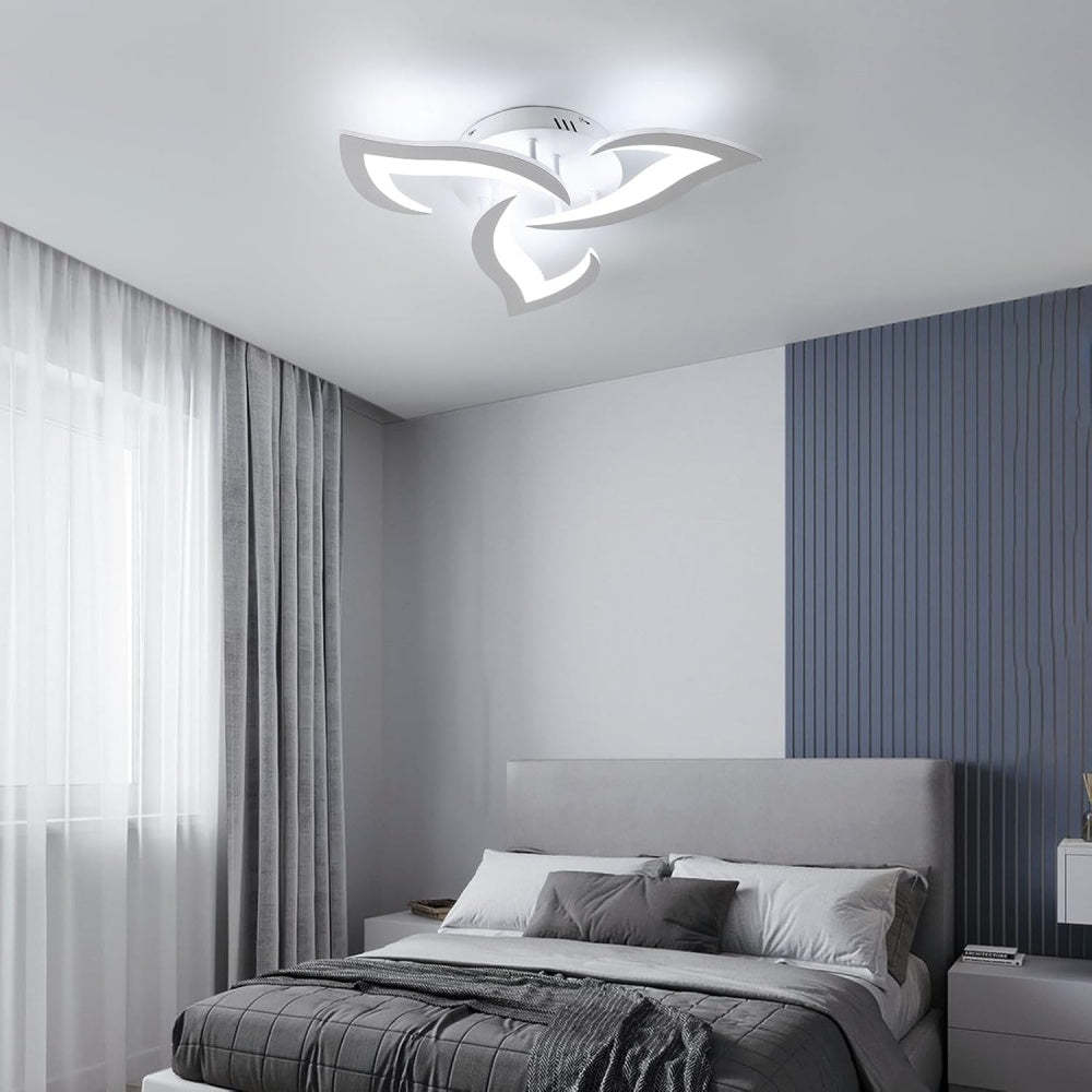 Modern Flower Shape Iron LED Ceiling Light For Bedroom