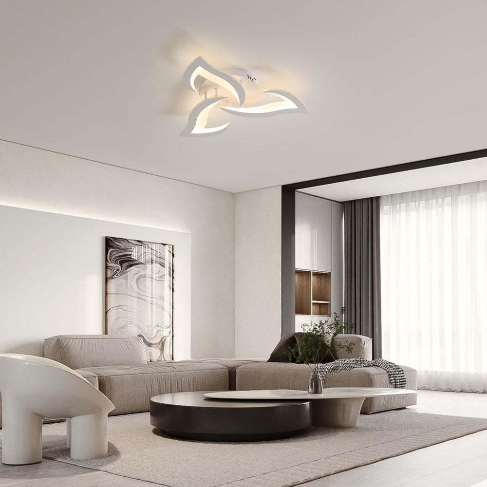 Modern Flower Shape Iron LED Ceiling Light For Bedroom