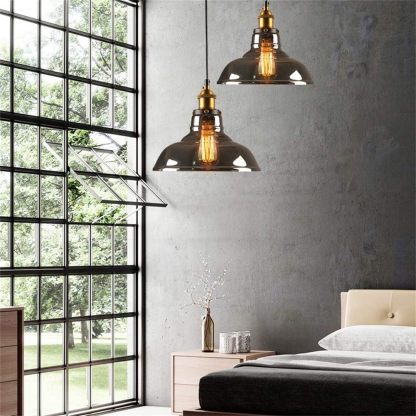 Nordic Simple Clear Glass Bedside Pendant Lighting