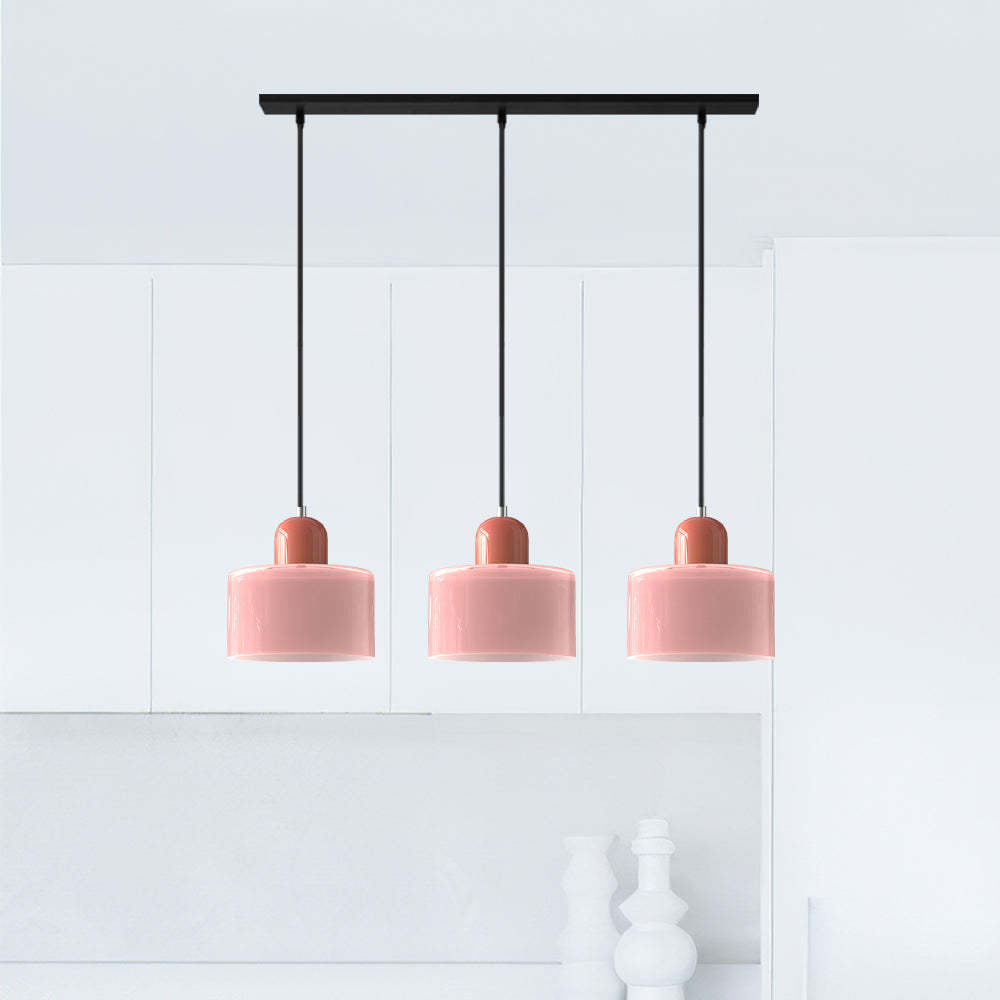 Contemporary 3-Heads Glass Pendant Light For Kitchen