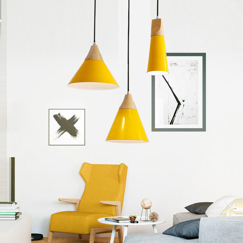 Wood Minimalist Farmhouse Pendant Light