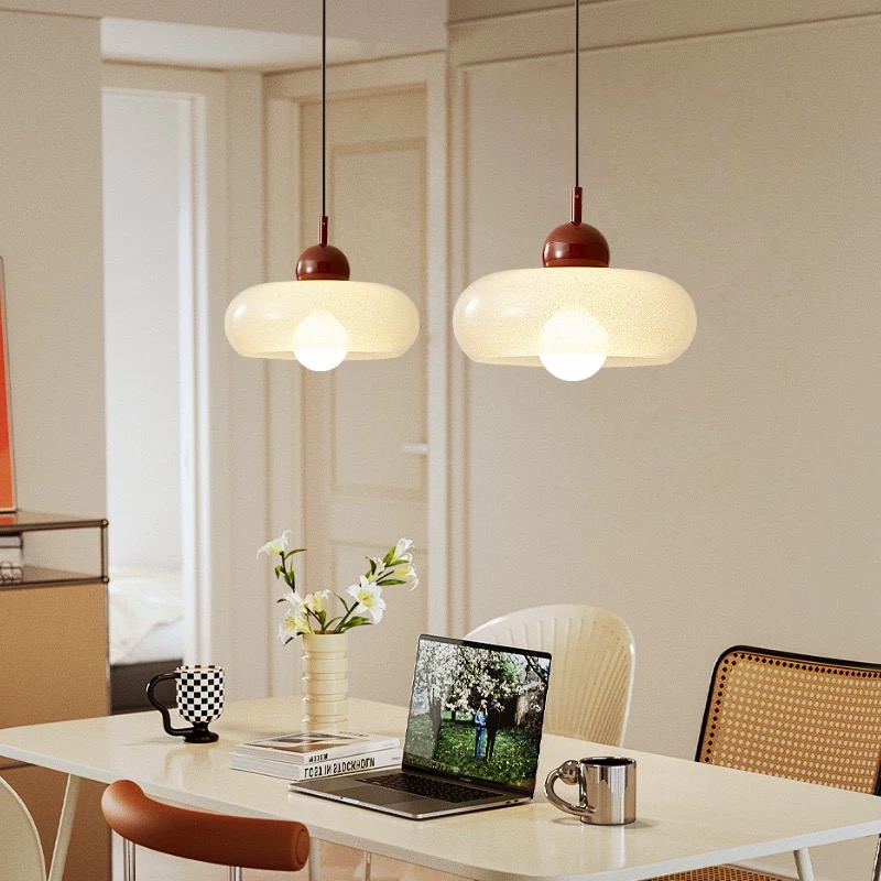 Modern Minimalist Red Iron Pendant Lights For Living Room